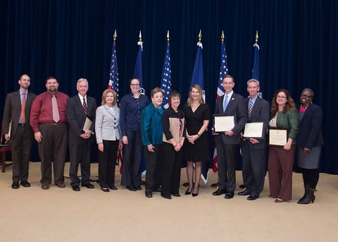 Awardees Pose with Deputy Secretary Heather Higginbottom at The Mentor Awards Program