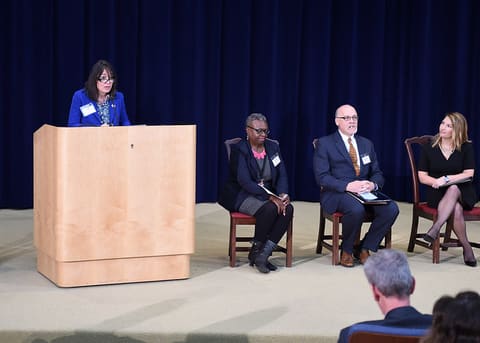 Civil Service Human Resource Management Director Carmen G. Cantour Welcomes Graduates of the State-USAID Civil Service Mentoring Program