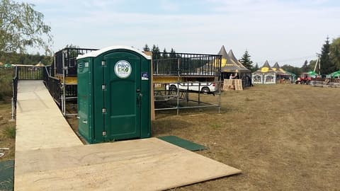 Accessible toilet at Zaxidfest