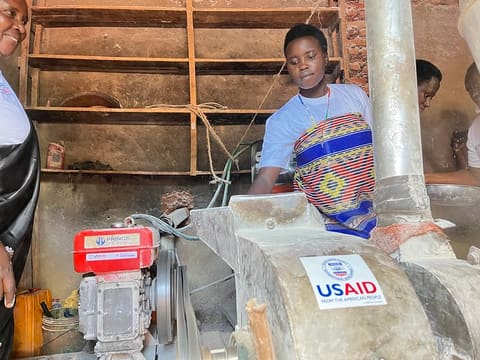 Micheline operates a mill in Gashikanwa, Burundi.