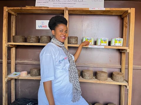 Celine Uwimana, one of the winners of the Burundi Shark Tank-style business competition, at her store in Ngozi, Burundi.