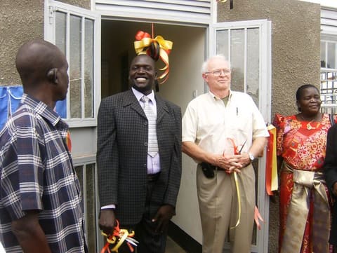 CAS009-John Rigby at the offical handover of the building