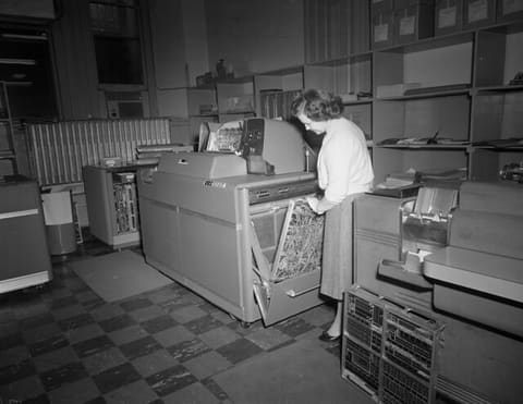 City, personnel, IBM room