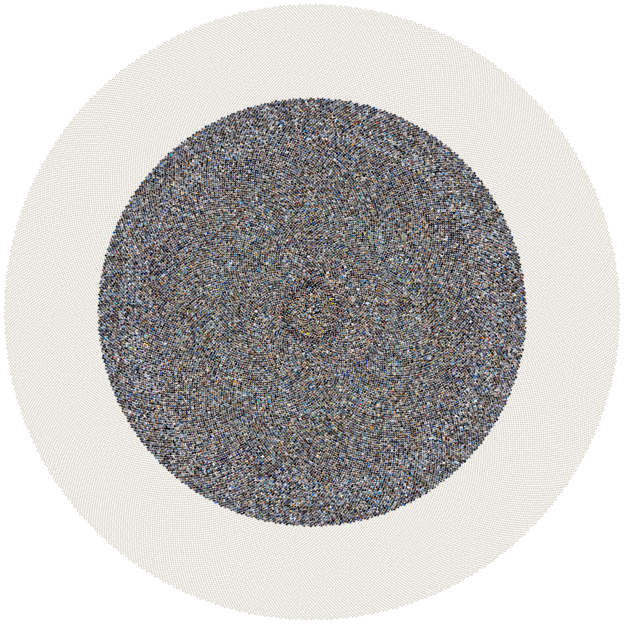 Sunflower mosaic of every photo in this Data Lifeboat