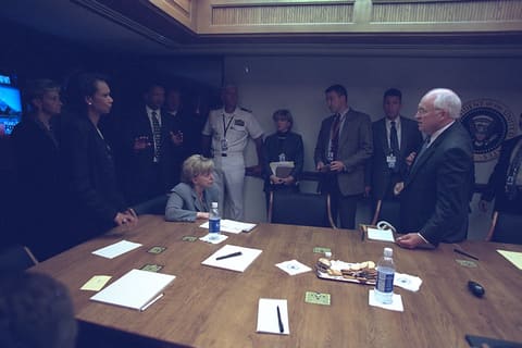 Vice President Cheney with Senior Staff in the President's Emergency Operations Center (PEOC)