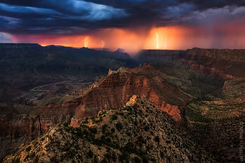 Lightning in the Canyon