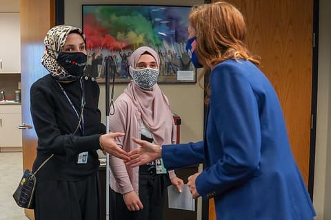 Administrator Samantha Power meets with Sara Minkara, US special advisor on international disability rights