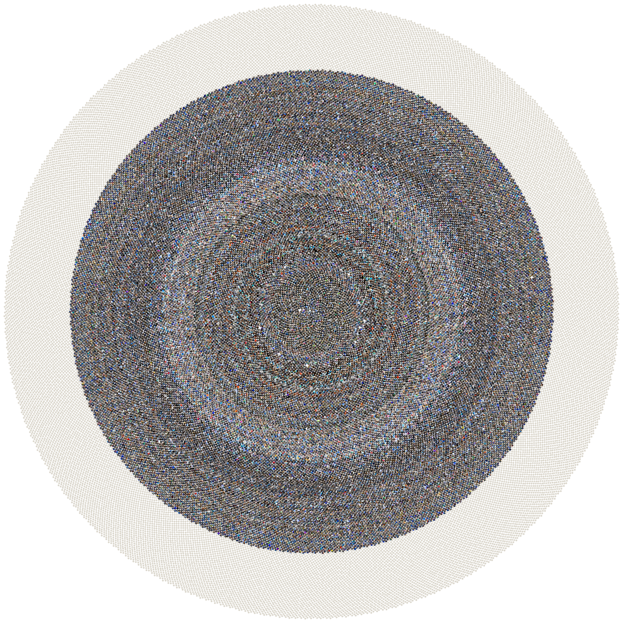 Sunflower mosaic of every photo in this Data Lifeboat