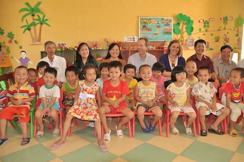 USAID Delivers Deworming Medication to Kindergartners in Nam Dinh Province