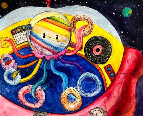 2nd Grade_Park, Elin_My nasa rainbow octopus-IMG_7604
