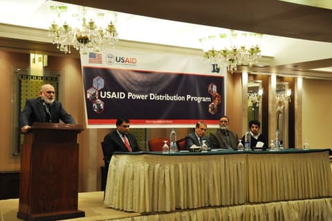 M. Saleem Arif, DCOP USAID Power Distribution Progress addressing to IESCO staff