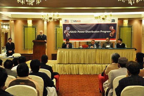 M. Saleem Arif, DCOP USAID Power Distribution Progress addressing to IESCO staff