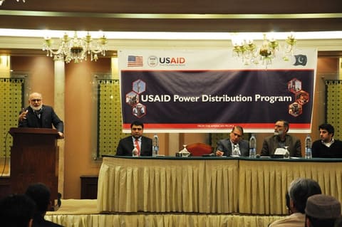 M. Saleem Arif, DCOP USAID Power Distribution Progress addressing to IESCO staff