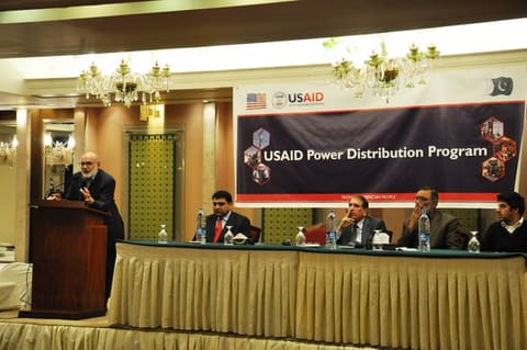 M. Saleem Arif, DCOP USAID Power Distribution Progress addressing to IESCO staff