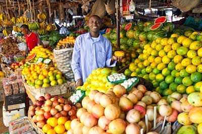 Man at fruit market