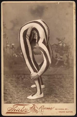 Contortionist, posed in studio