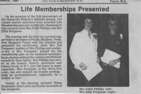 Homeville Women's Institute