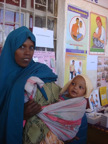 Mother and Baby at a Health Post in Oromia