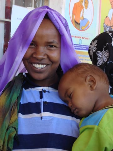 Mother and Child at a Health Post