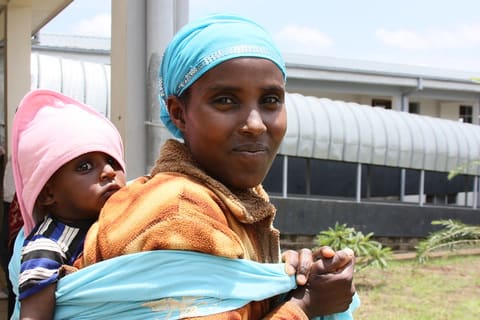 Mother and Baby at a Post-op Visit to the Fistula Hospital in Arba Minch